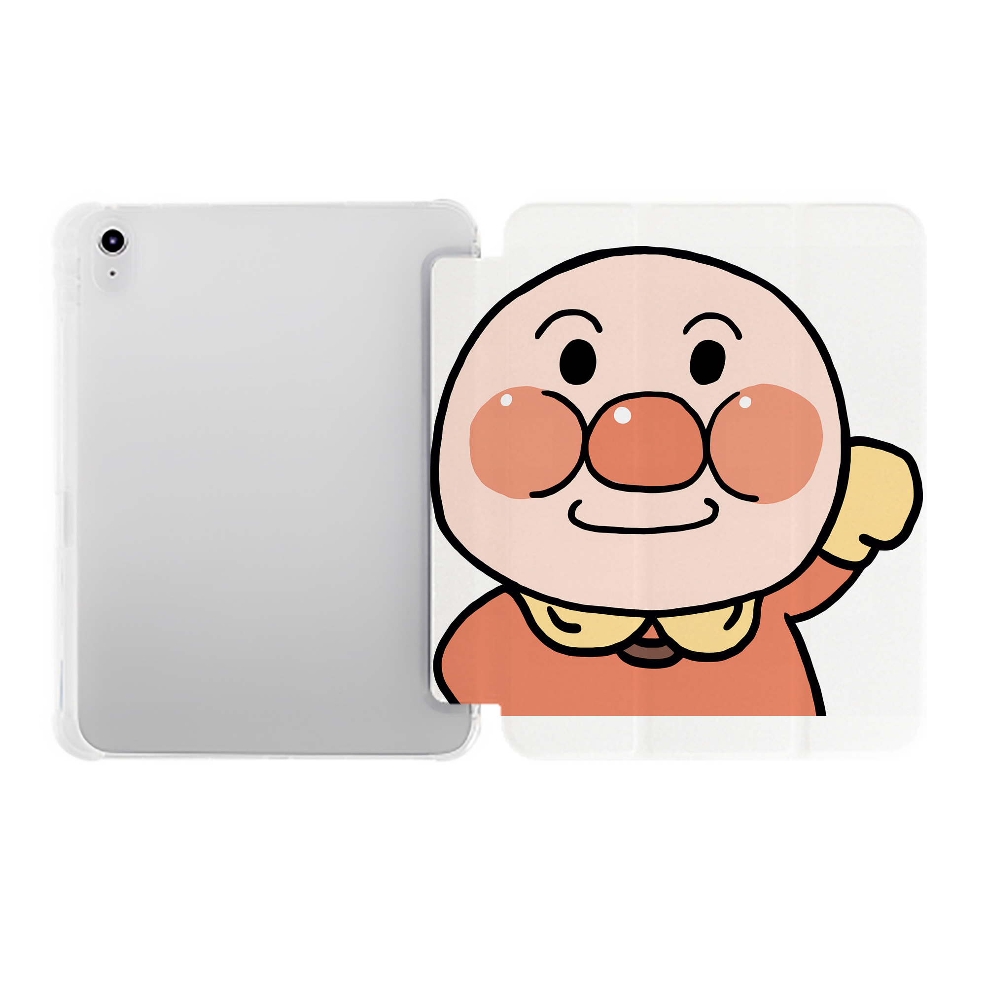 （画像用） アンパンマン Anpanman IPad ケース ペン収納付き 三つ折りスタンド PUレザー×シリコン 対応機種9.5/10.5/10.9インチ